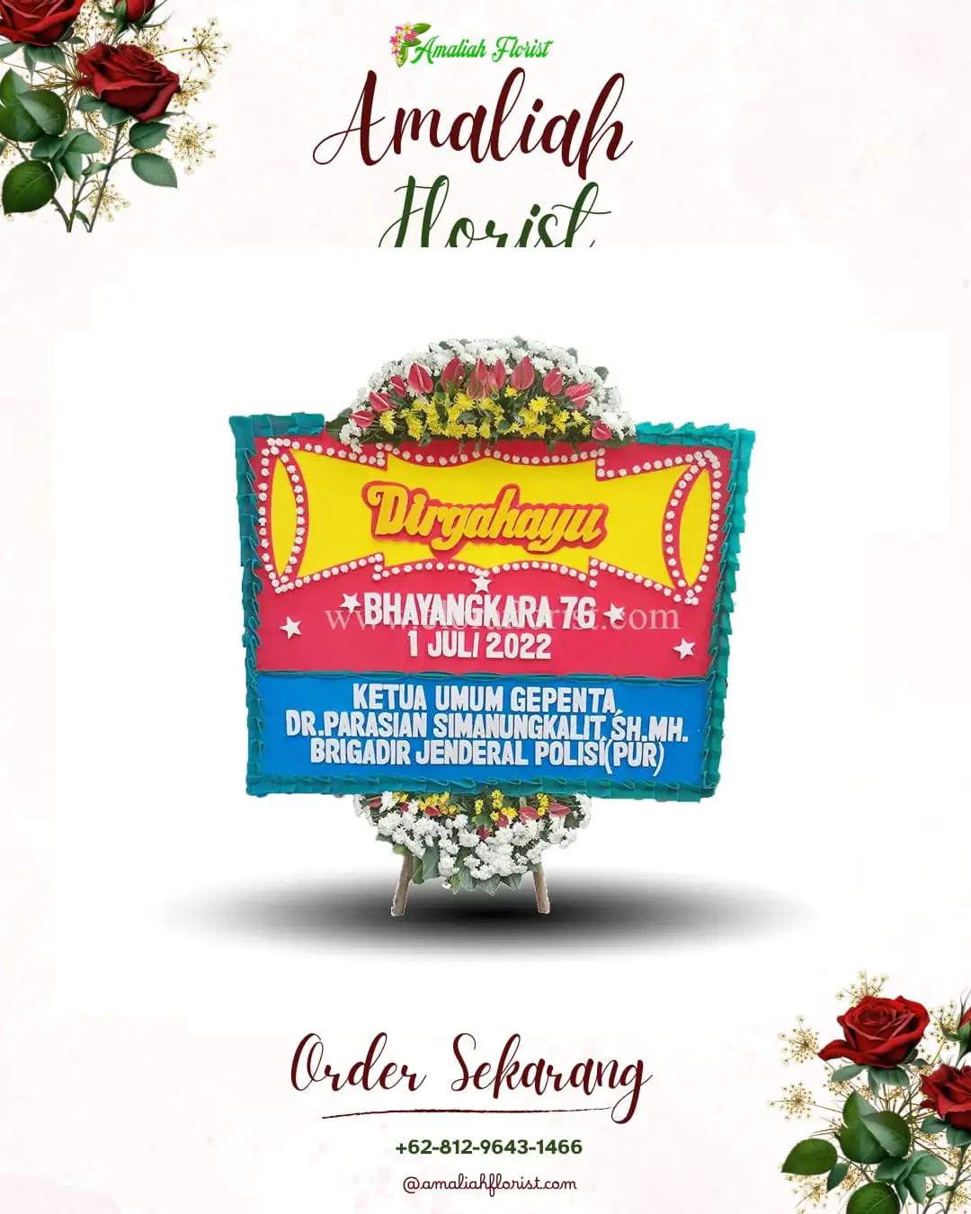 Papan Bunga HUT Ulang Tahun Pagerkasih